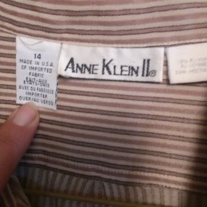 Anne Klein Tops - Anne Klein Pinstriped Button Up Blouse sz14 Anne Klein Tops - Anne Klein Pinstriped Button Up Blouse sz14